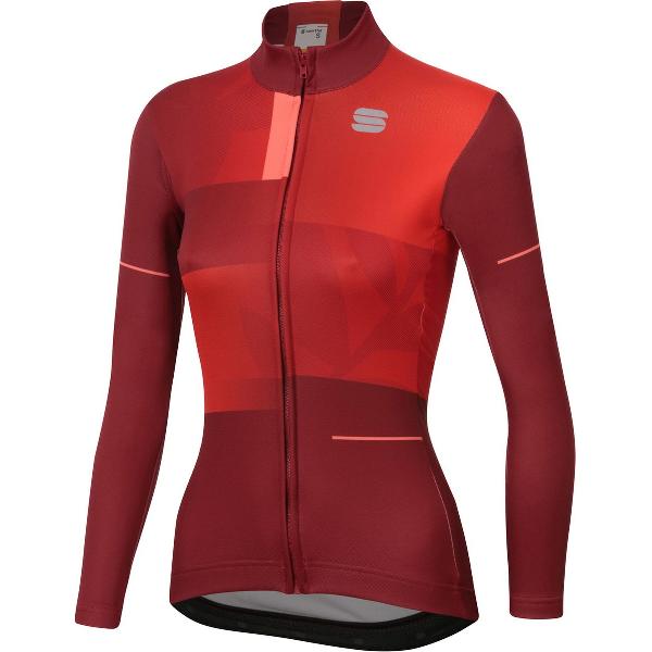 Sportful Fietsshirt lange mouwen Dames Rood - OASIS W THERMAL JERSEY RED RUMBA - XL