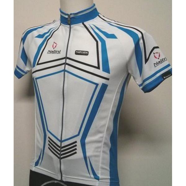 Nalini Sculptor fietsshirt korte mouwen wit blauw - S