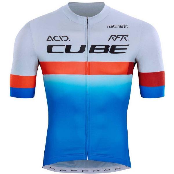 Cube Teamline Korte Mouwen Fietsshirt Blauw M Man