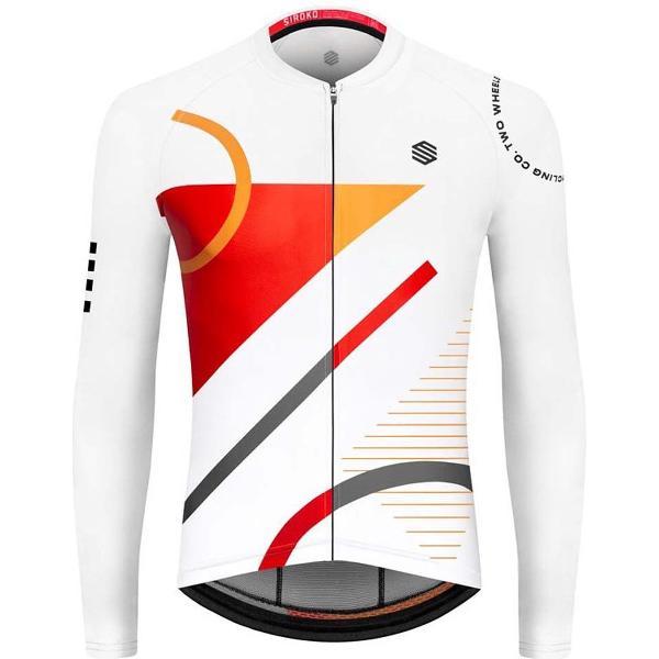 Siroko M2 Finish Line Jersey Met Lange Mouwen Wit L Man