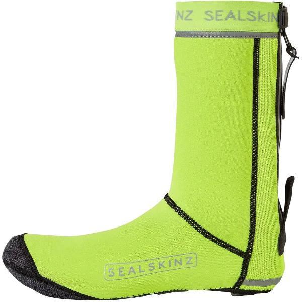 Sealskinz Caston fietsoverschoenen met open zool Neon Yellow - Unisex - maat XL