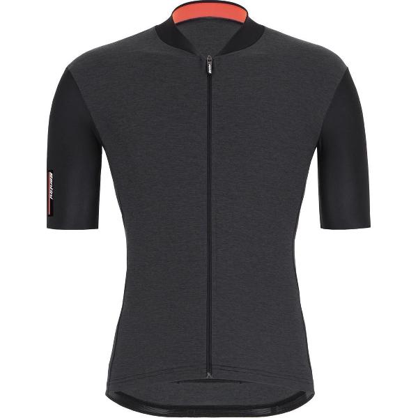 Santini Fietsshirt Korte mouwen Zwart Heren - Color S/S Jersey Black - 3XL