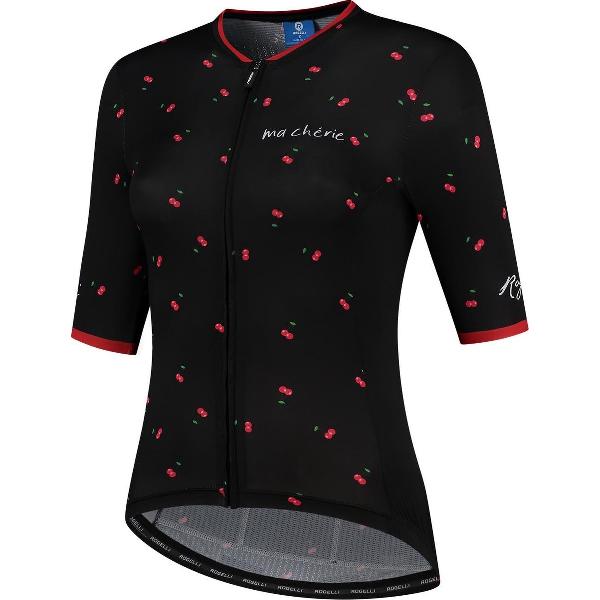 Rogelli Fruity Fietsshirt - Korte Mouwen - Dames - Zwart, Rood - Maat M