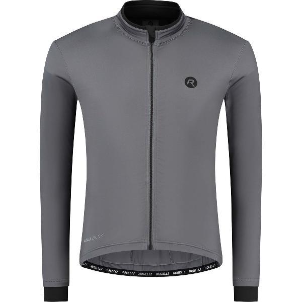 Rogelli Essential Fietsshirt - Lange Mouwen - Heren - Grijs - Maat L