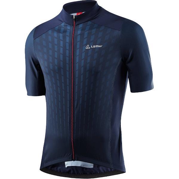 Loeffler fietsshirt korte mouwen M Bike Jersey FZ Skybeam Dark Blue HotBond® - Blauw