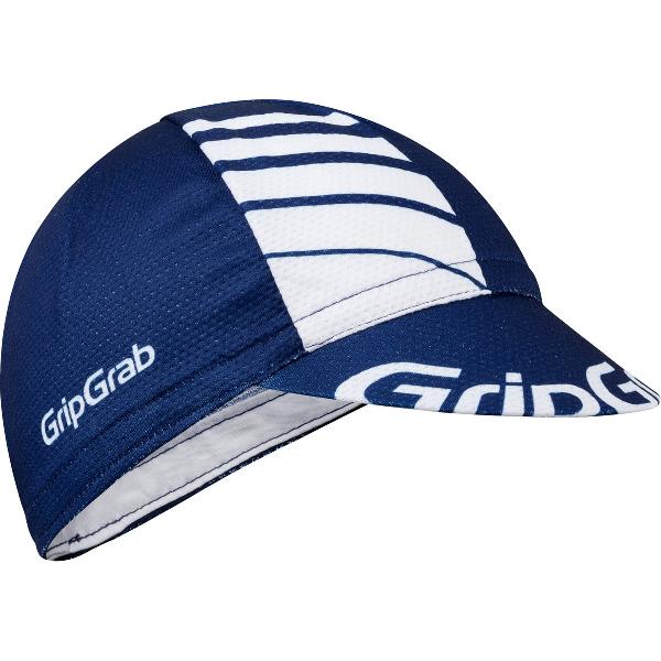 GripGrab - Lightweight Zomer Fietspet Mesh Cycling Cap Retro Fietsmuts - Navy Blauw/Wit - Unisex - Maat M/L