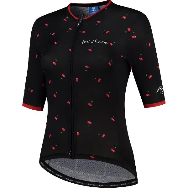 Rogelli Fruity Fietsshirt - Korte Mouwen - Dames - Zwart, Rood - Maat XL