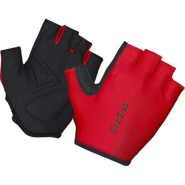 GripGrab - Ride Padded Korte Vinger Zomer Fietshandschoenen - Rood - Unisex - Maat M