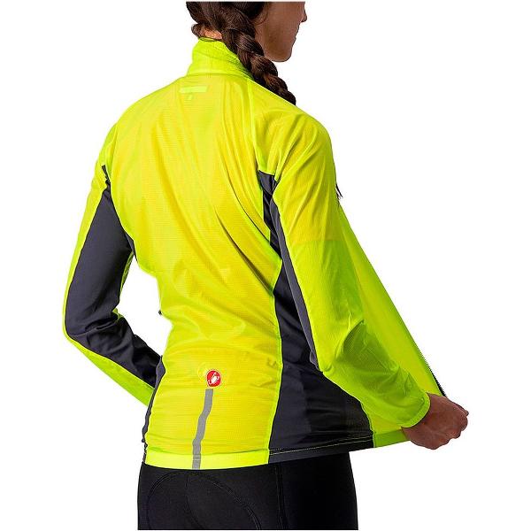 Castelli SQUADRA STRETCH fietsjas Dames Yellow Fluo/Dark Gray - Vrouwen - maat XL