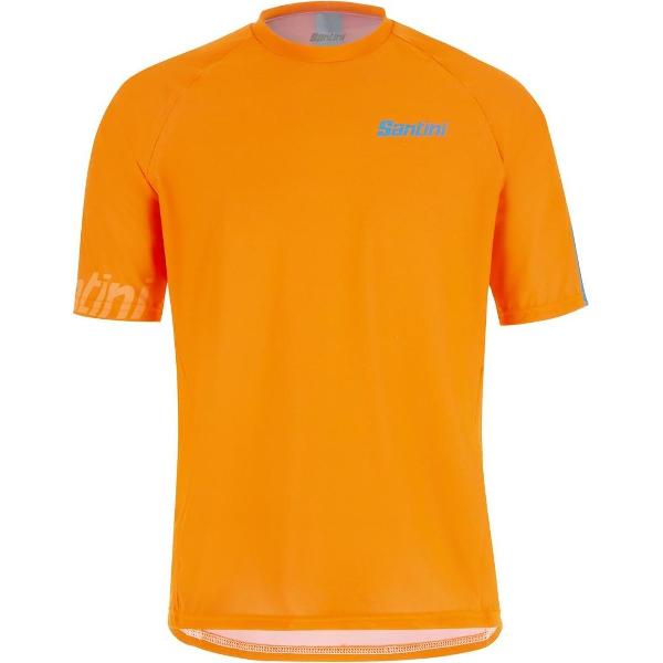 Santini Fietsshirt korte mouwen Heren Oranje - Sasso S/S Jersey - 3XL