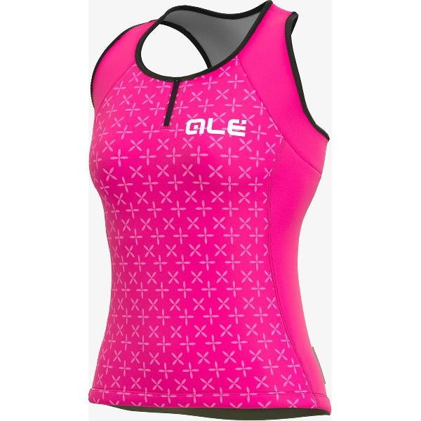 Ale Dames Fietsshirt Zonder Mouwen Solid Helios - Roos - S - Valt klein