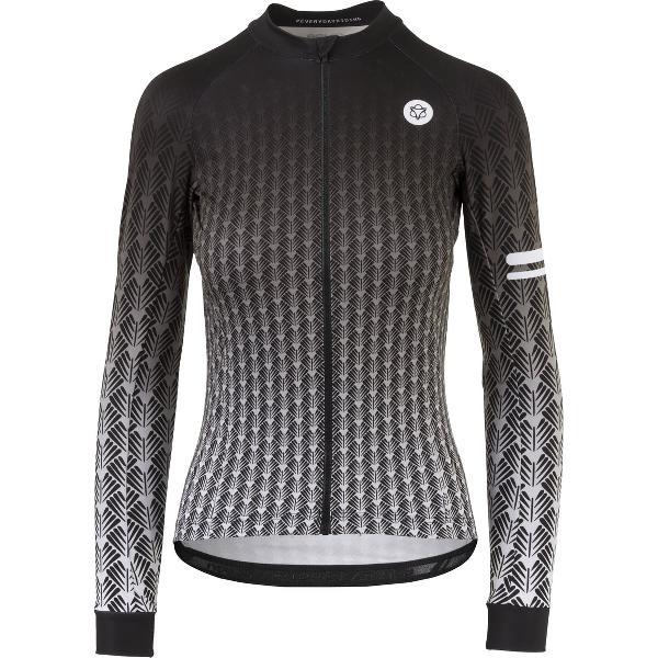 AGU Art Deco Fietsshirt Lange Mouwen Trend Dames - Zwart - XS