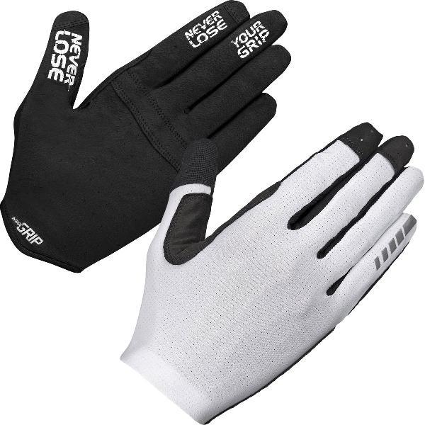 GripGrab - Aerolite InsideGrip Lange Vinger Zomer Race MTB Fietshandschoenen zonder Padding - Wit - Unisex - Maat XXL