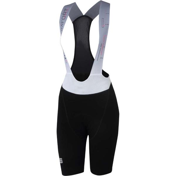 Sportful Fietsbroek kort met bretels - koersbroek voor Dames Zwart - SF Total Comfort W Bibshort-Black - XL