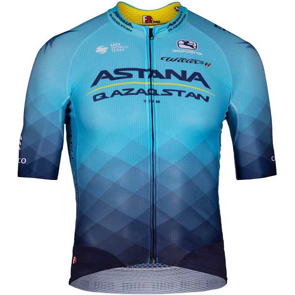 Wilier Astana 2022 Jersey Met Korte Mouwen Blauw XL Vrouw