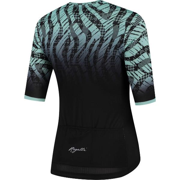 Rogelli Animal Fietsshirt - Korte Mouwen - Dames - Zwart, Turquoise - Maat XL