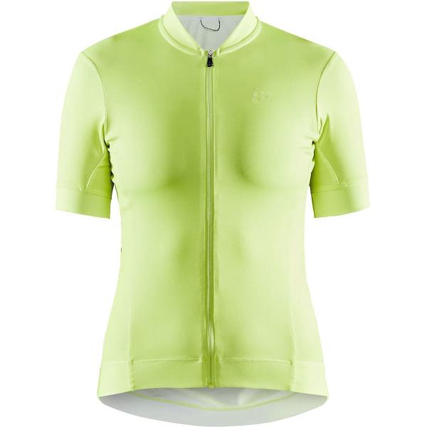 Craft Fietsshirt Korte Mouwen Dames Lime - ESSENCE JERSEY W SNAP - L