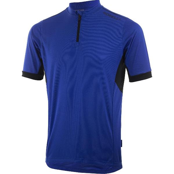 Rogelli Core Fietsshirt - Korte Mouwen - Kids - Blauw, Zwart - Maat 152/164