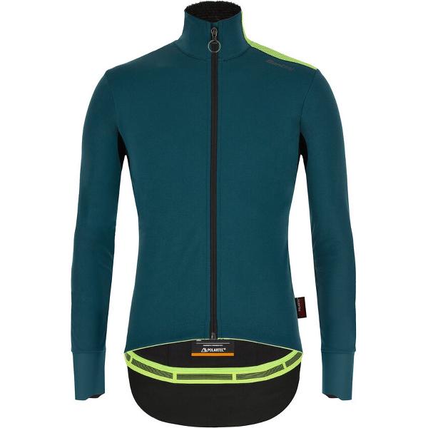 Santini Fietsjack Winter Heren Blauw Groen - Vega Extreme Winter Jacket Teal - L