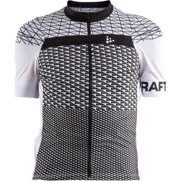 Craft Route Jersey M Fietsshirt Mannen - Wit/Zwart - Maat S