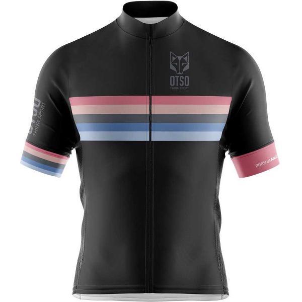 Otso Stripes Korte Mouwen Fietsshirt Zwart XL Man