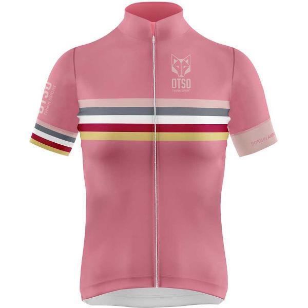 Otso Stripes Korte Mouwen Fietsshirt Roze S Vrouw