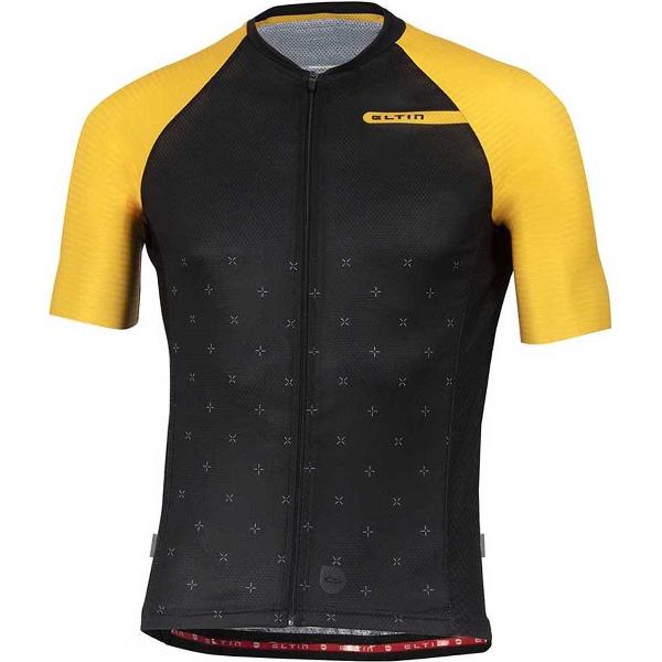 Eltin Resistance Korte Mouwen Fietsshirt Geel,Zwart XS Man