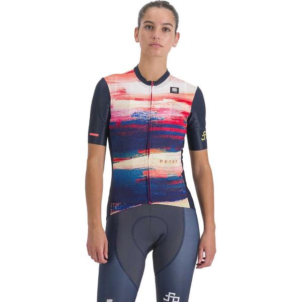 Sportful Peter Sang Jersey Met Korte Mouwen Blauw M Vrouw