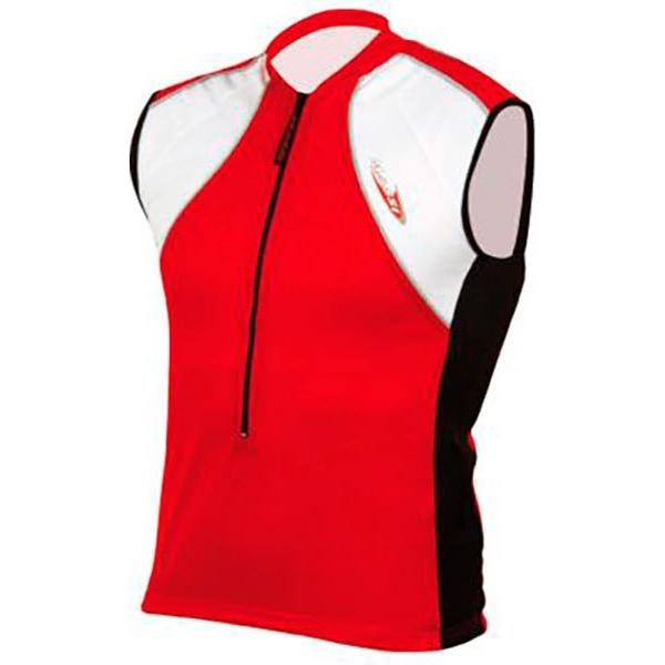 Massi Summer Gillet Alps Mouwloos Fietsshirt Rood,Wit S Man