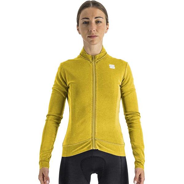 Sportful Monocrow Thermal Jersey Met Lange Mouwen Geel S Vrouw