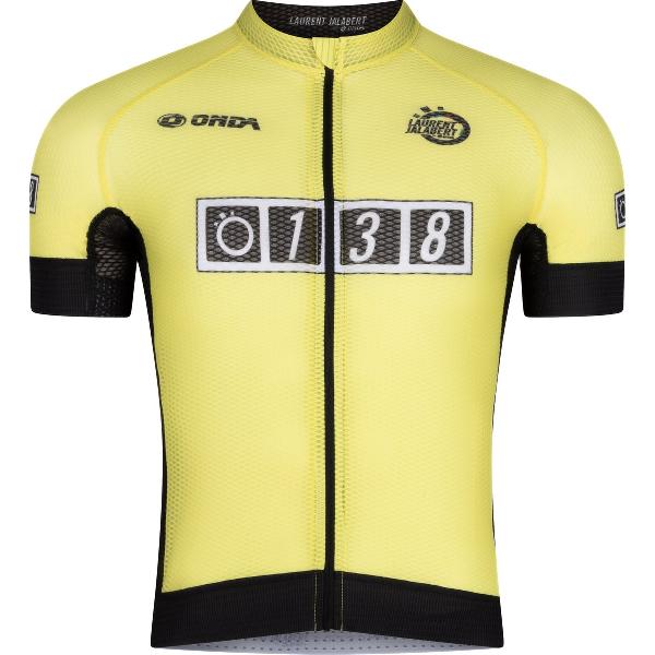 ONDA Fietsshirt korte mouw mesh heren Geel - Laurent Jalabert - XS