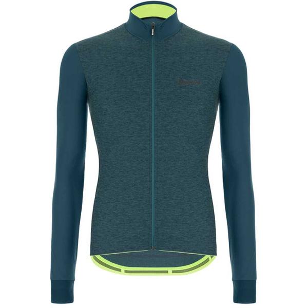 Santini Colore Puro Thermal Lange Mouwen Fietsshirt Groen 4XL Man