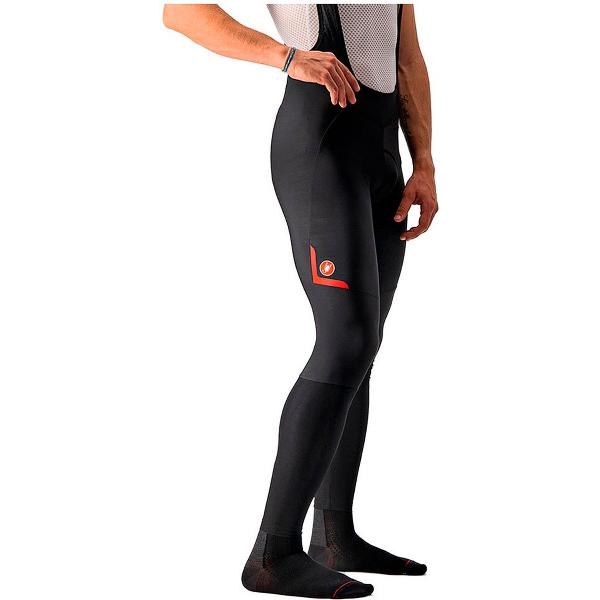 Castelli VELOCISSIMO 5 lange fietsbroek Black/Red Reflex - Mannen - maat XXL