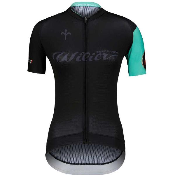 Wilier Cycling Club Jersey Met Korte Mouwen Zwart XL Vrouw