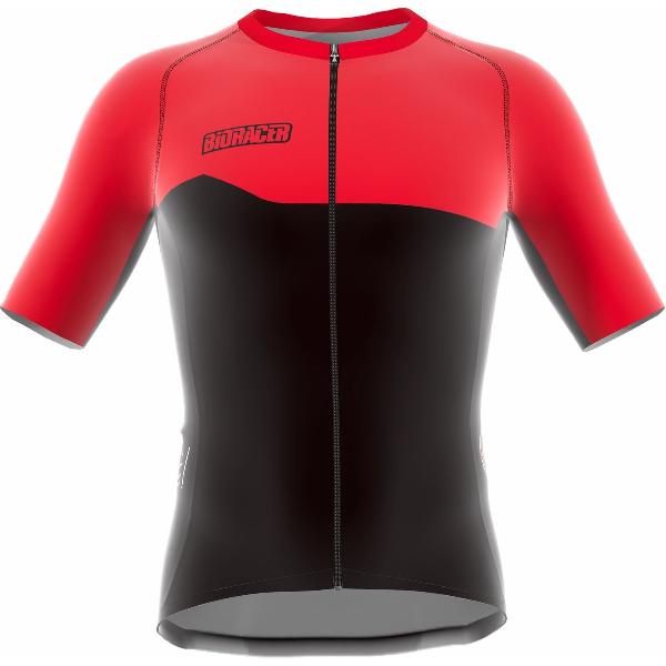 Bioracer Junior wielershirt korte mouw Zwart/Rood