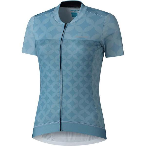 Shimano Sagami Jersey Met Korte Mouwen Blauw XS Vrouw