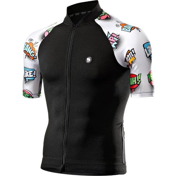 Sixs Fancy Korte Mouwen Fietsshirt Zwart 2XL Man