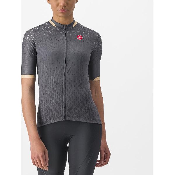 Castelli Fietsshirt Korte Mouwen Dames Grijs Antraciet - CASTELLI PEZZI JERSEY DARK GRAY - XL