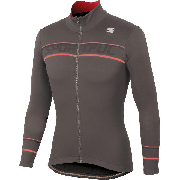 Sportful Fietsshirt lange mouwen Heren Bruin / SF Giro Thermal Jersey-Titanium Brown - 3XL