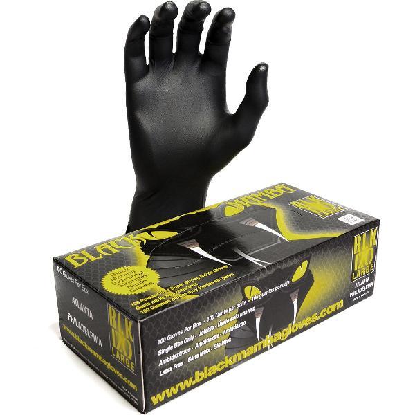 Black Mamba Black Nitrile Disposable Glove (100pcs) - Black - X-Large