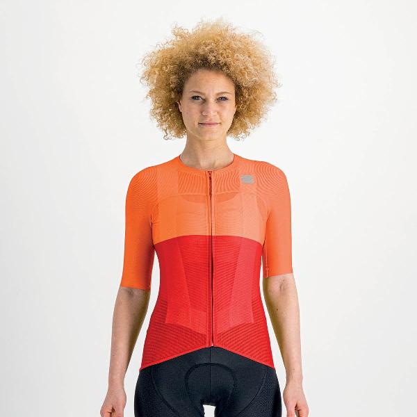 Sportful Pro Korte Mouwen Fietsshirt Oranje M Vrouw