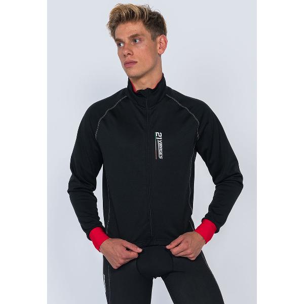 21Virages fietsjack Italia ademend winddicht sterk waterafstotend heren zwart-3XL