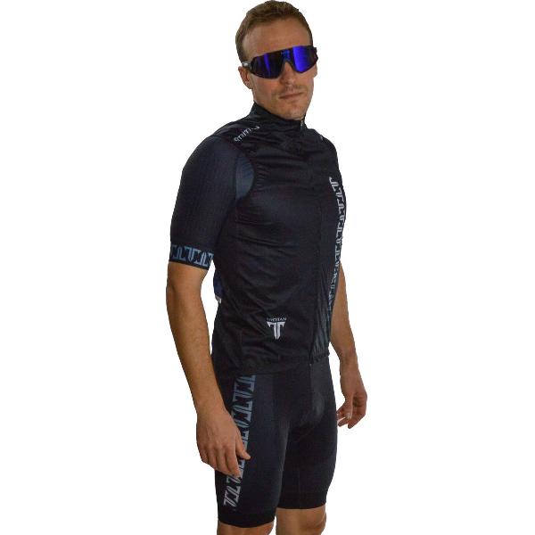 TriTiTan Titanium No Sleeve Windstopper unisex - Fietsjas - Fietsjack - Zwart - 2XL