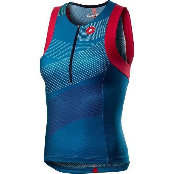 Castelli Free Tri Mouwloos Fietsshirt Blauw XL Vrouw