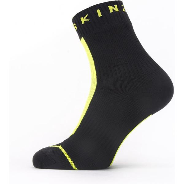 Sealskinz Dunton waterdichte sokken Black/Neon Yellow - Unisex - maat M