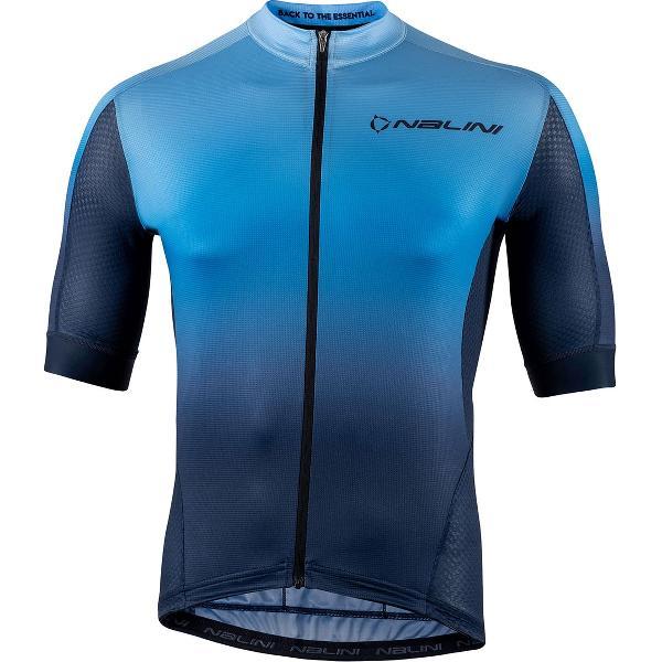 Nalini - Heren - Fietsshirt - Korte Mouwen - Wielrenshirt - Blauw - BAS SPEED JERSEY - L