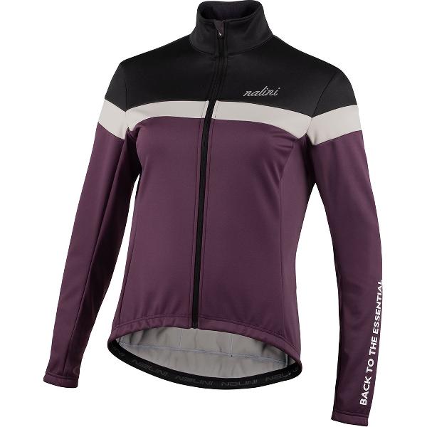 Nalini - Dames - Fietsjack winter - Winddicht Warm Wielrenjack - Paars - Zwart - ROADLADYJKT - XL