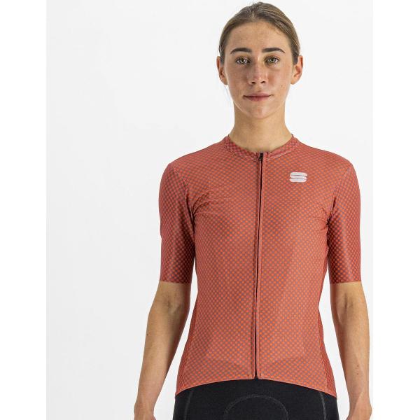 Sportful CHECKMATE Fietsshirt Dames Pompelmo Mauve - Vrouwen - maat XXL