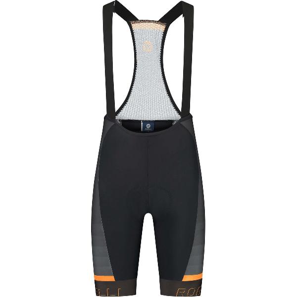 Rogelli Hero II Korte Fietsbroek - Met Bretels - Heren - Oranje, Grijs, Zwart - Maat 2XL