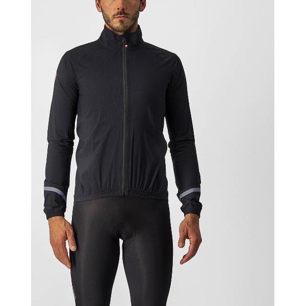 Castelli Fietsjack waterdicht Heren Zwart - EMERGENCY 2 RAIN JACKET LIGHT BLACK - M